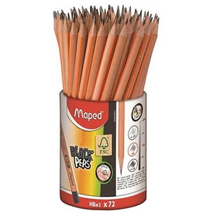 Grafitceruza ceruzatartó HB háromszögletű MAPED Black`Peps