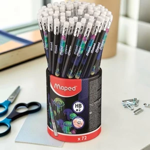 Grafitceruza HB Maped radírral, Deepsea Paradise háromszögletű