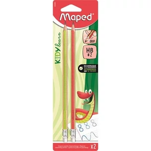 Grafitceruza HB Maped Írástanuló, radírral, háromszögletű Kidy Learn 2 darab