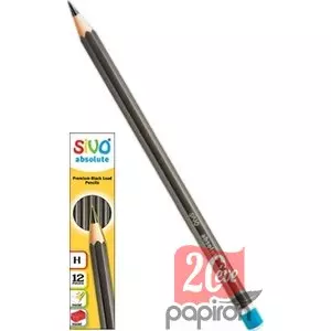 Grafitceruza SiVO 2H hatszögletű ezüst test natúr végű Absolute Hexagonal minőségi ceruza