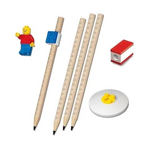 Grafitceruza szett LEGO hegyezővel, radírral, mini figurával