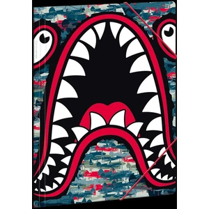 Gumis mappa A4 cápa 20' Ars Una Flying Shark - Ars Una 50210015 prémium, gumis dosszié
