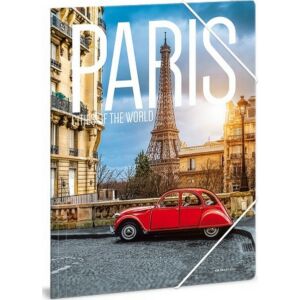 Gumis mappa A4 Párizs 19' Cities - Paris - Ars Una iskolaszezonos gumis dosszié kollekció