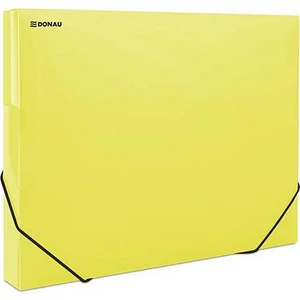 Gumis mappa A4 Donau 30mm PP, merevített áttetsző sárga Iratrendezés DONAU 8545001PL-11