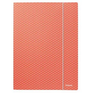 Gumis mappa A4 Esselte karton,Colour`Breeze, korall E628494