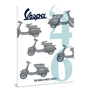 Gumis mappa A4 motoros Vespa '46 (880) 18' Ars Una 90218804 prémium, gumis dosszié