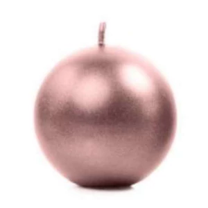 Gyertya, 6cm Rose gold, gömb 