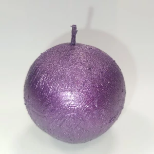 Gyertya gömb 5cm kapart metál lila