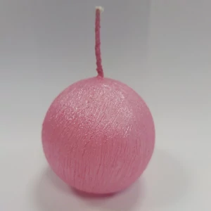 Gyertya gömb 5cm kapart metál rózsaszín