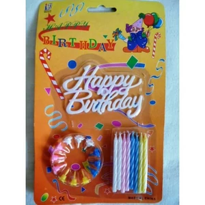 Gyertya tortára szülinapi Happy Birthday felirattal