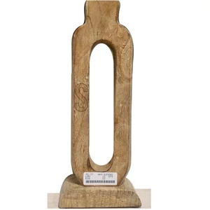 Gyertyatartó fa 30cm ovális 24 mangófából, natur kpm