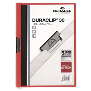 Gyorsfűző klipes A4 Durable piros DB220003