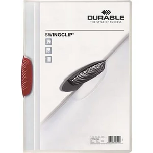 Gyorsfűző klipes A4 Durable piros DB226003