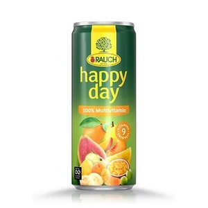 Gyümölcslé 100% 0,33l dobozos RAUCH Happy day Multivitamin