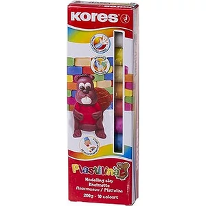 Gyurma színesKores Plastilina 10színű 200g-os Iskolaszerek Kores 34010