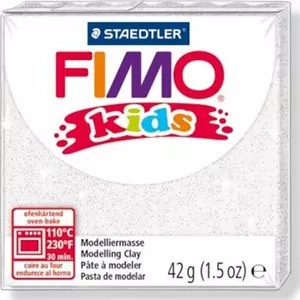 Gyurma 42 g Fimo égethető Kids glitteres fehér