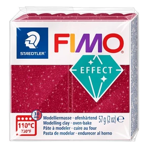 Gyurma 57 g égethető FIMO "Effect" csillámos piros