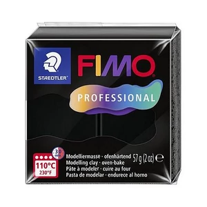 Gyurma 57g Fimo égethető, Professional, fekete
