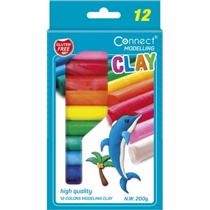 Gyurma Connect színes 200g, 12 szín