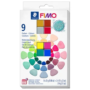 Gyurma készlet 8x25 + 2x57 g égethető FIMO "Effect Colours" 9 különböző gyöngyház szín