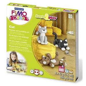 Gyurmakészlet Fimo 4x42 g, égethető,Kids Form