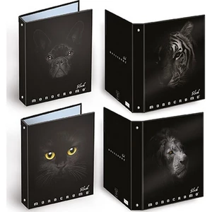 Gyűrűskönyv 4gy. Pigna Monocromo Black A/4 30 mm gerinc