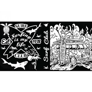 Gyűrűskönyv A4 Colorvelvet SURF flokkolt felületű, színezhető 12-es filctoll készlettel C34