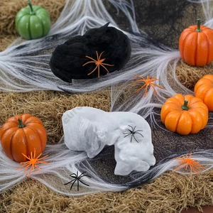 Halloween dekor Pókháló pókokkal 2 színben