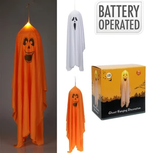 Halloween dekor szellem led lámpával, 90x18x18cm, 2 fél 2 féle szín kpm25