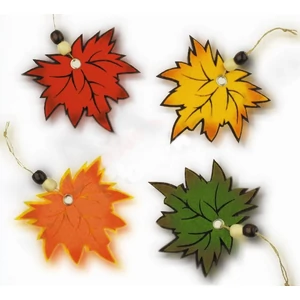 Halloween filc dekor 10cm Levél barna-narancs sárga-narancs Halloween-i őszi dekoráció!
