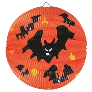 Halloween Lampion denevér mintás