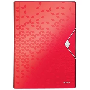 Harmónika mappa Leitz A4, PP, 6 rekeszes Wow piros E45890026