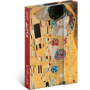 Határidőnapló B/6 2025 Gustav Klimt 11×16cm mágneszáras Realsystem 2025 kollekció!