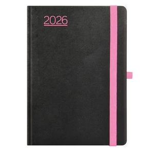 Határidőnapló Nero 2026 N021 A5 Napi Fekete-Pink Toptimer 2026 kollekció!