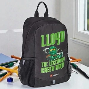 Hátizsák LEGO közepes "Ninjago Lloyd", fekete-mintás