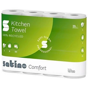 Háztartási papírtörlő 22 rétegű 4 tekercses Satino Comfort by Wepa fehér
