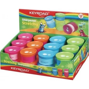 Hegyező 2lyukú Keyroad KR971287 Stretchy tartályos Iskolaszezonos termék