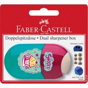 Faber-Castell hegyező 2lyukú dupla tartályos radírral sweet mi prémium minőségű termék 183588