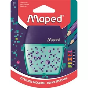 Hegyező Maped kétlyukú, tartályos, Pixel Party Shaker