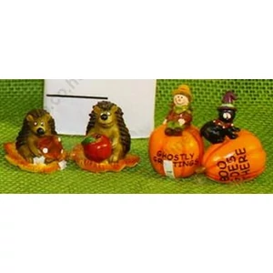 Halloween figurák tasakban cica, SÜNI, madárijesztő