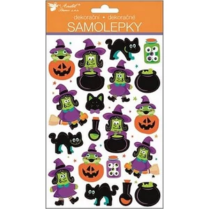 Halloween matrica dekor Samolepky, 25x14cm dombor-metalizált Halloween mintás matrica dekoráció!