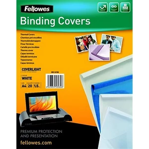 Hőkötőborító A4 Fellowes 1,5mm 170 g 1-10 lap matt Coverlight fehér