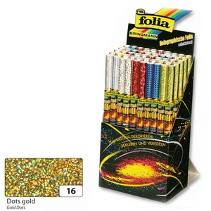 Hologrammos fólia Folia 40cmx1m öntapadós arany 1 tekercs