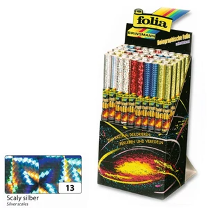 Hologrammos fólia Folia 40cmx1m öntapadós pink 1 tekercs