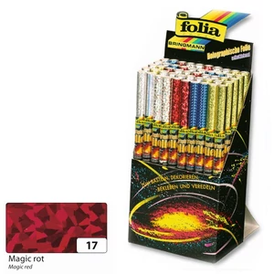 Hologrammos fólia Folia 40cmx1m öntapadós piros 1 tekercs