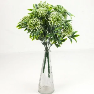 Selyemvirág - művirág csokor Sedum, fehér, 30cm