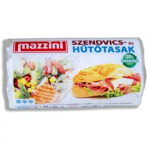Hűtő- és uzsonnástasak 100db 20x30cm 2  MAZZINI átlátszó