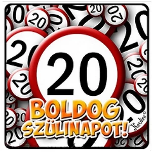 Hűtőmágnes Szülinapi 20 Boldog Szülinapot ! NH032