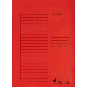 Gyorsfűzős dosszié A4 Victoria karton piros 1csom/5db C Iratrendezés Victoria