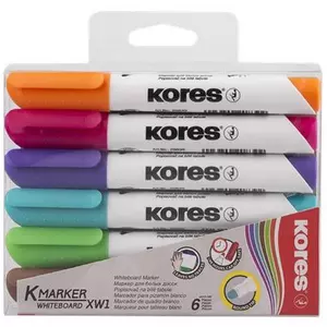Tábla- flipchart marker Kores K-Marker 1-3mm kerek hegyű 6színű szett Írószerek KORES 20802